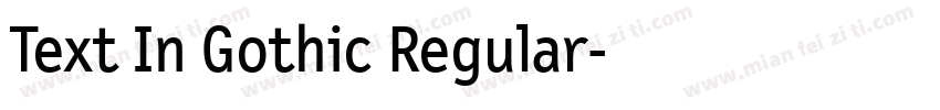 Text In Gothic Regular字体转换